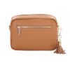city faux fleece & leather bag maple