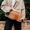 city suede & leather bag maple