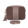 city suede & leather bag mocha