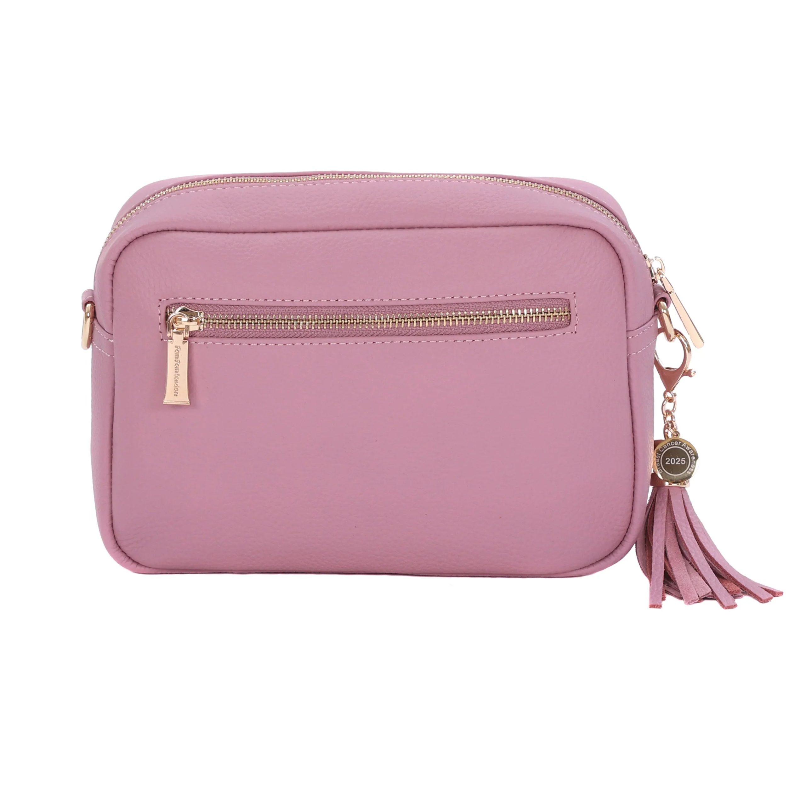 city suede & leather bag pink