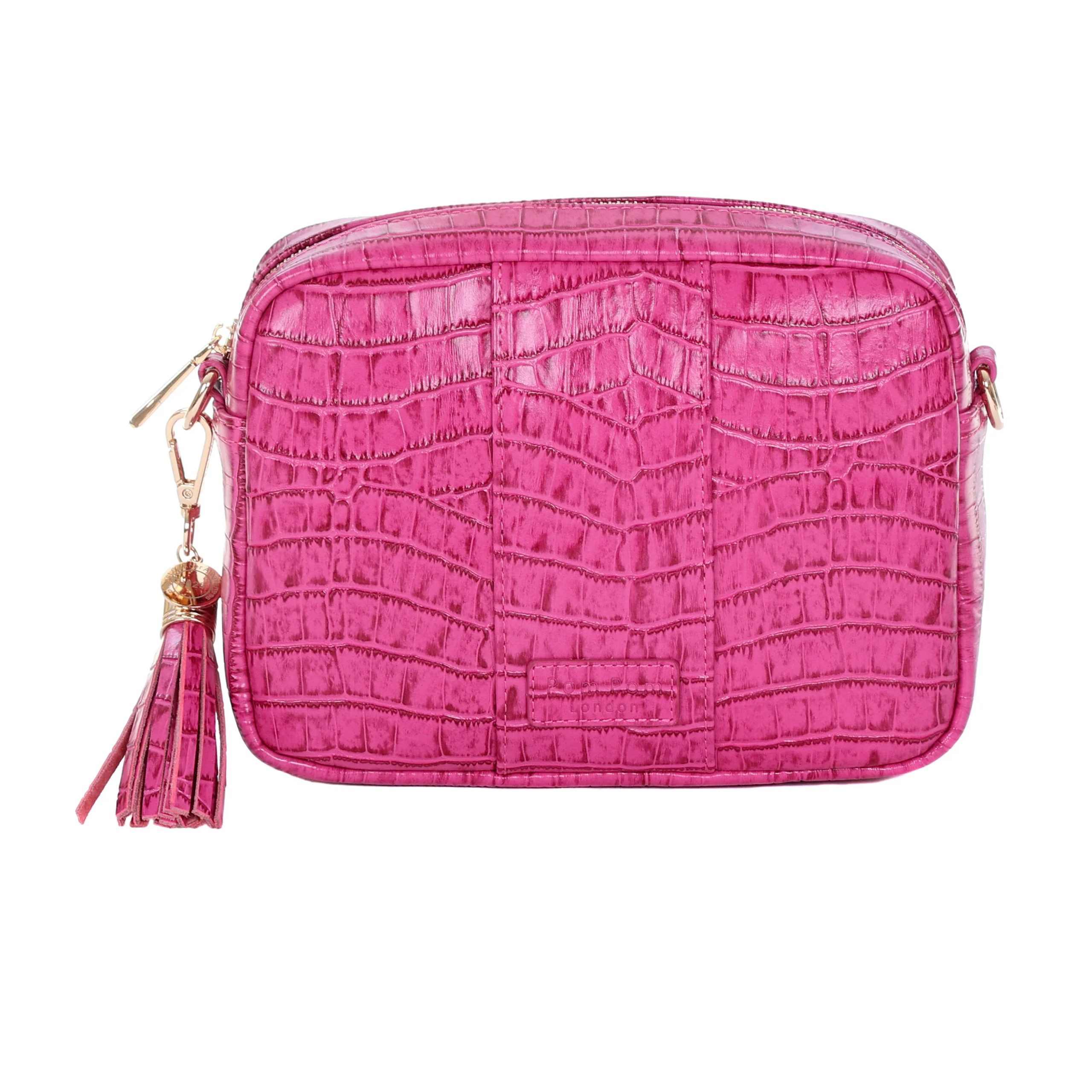 Luxury Croc-Embossed City Bag in Pink – Limited Edition Handbag with Gold Hardware