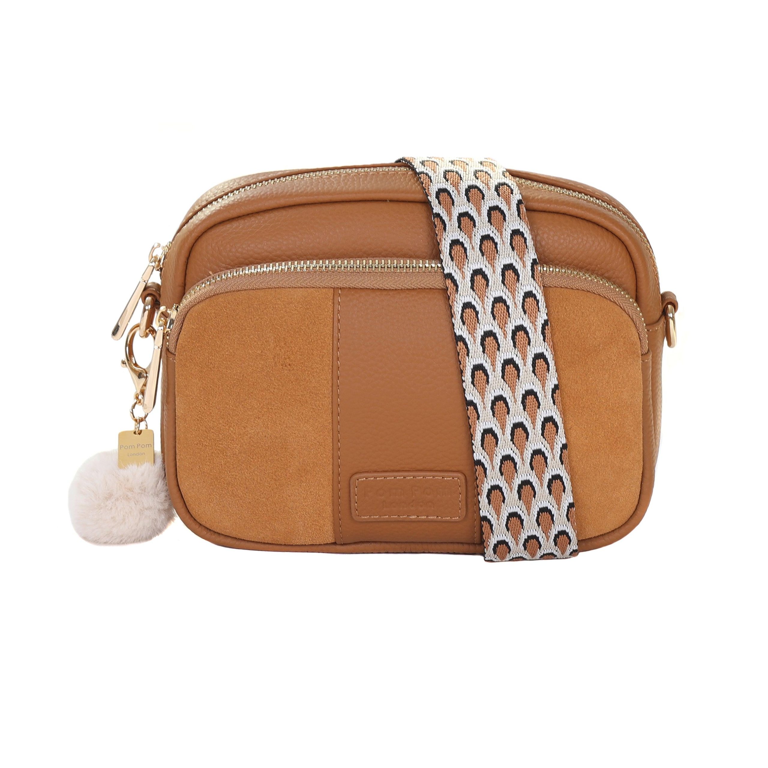 original suede & leather bag maple