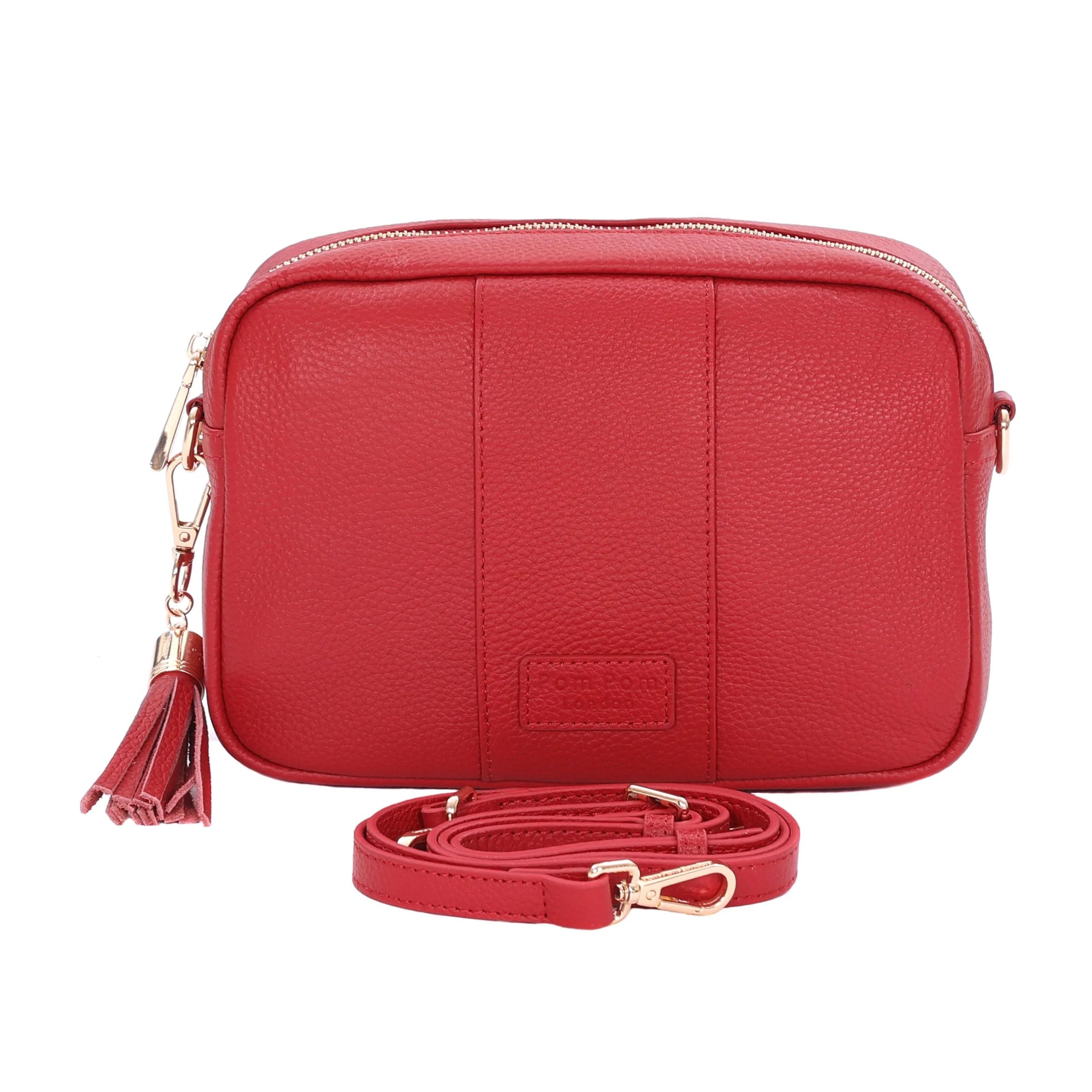 pom pom london city bag crimson red