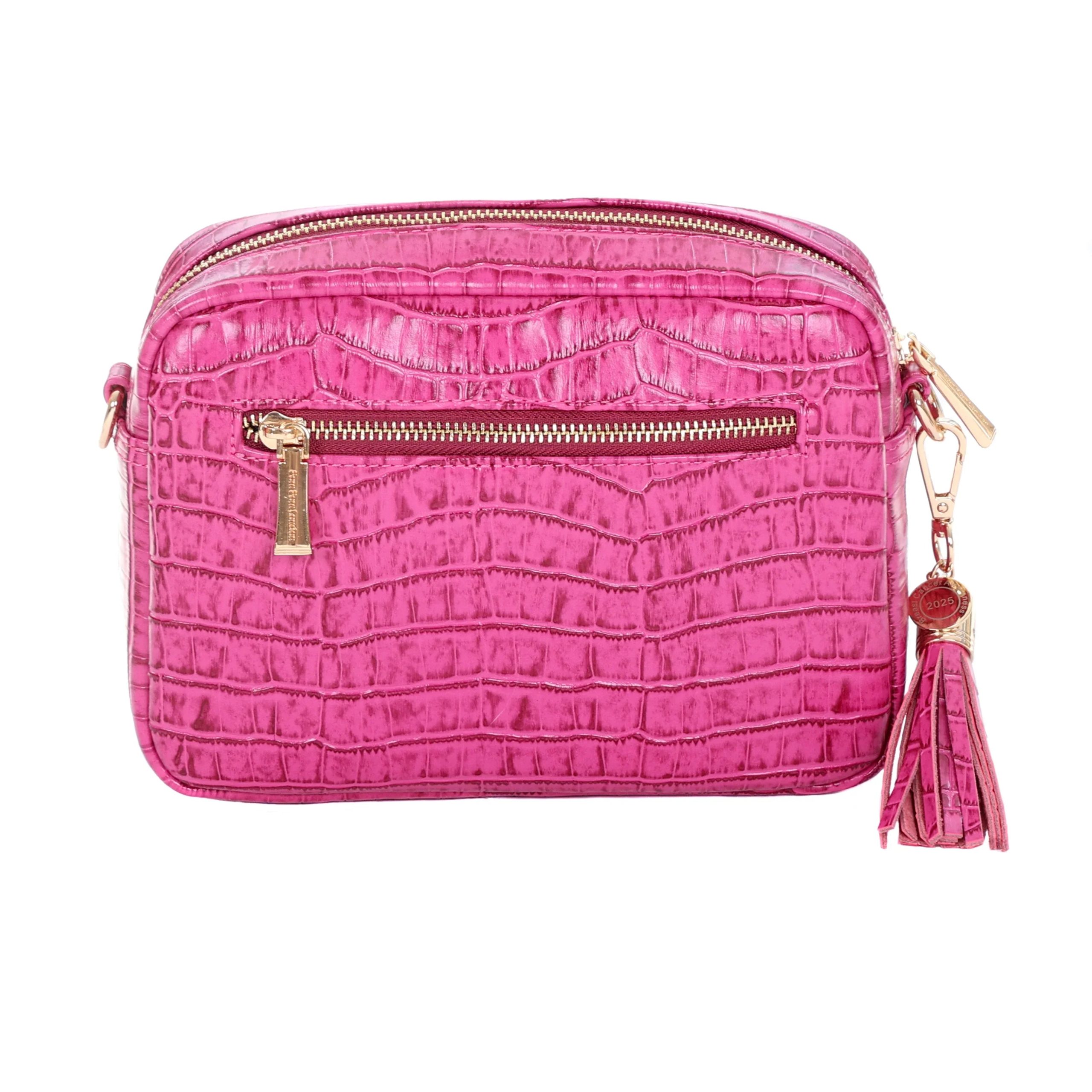 pom pom london city bag croc pink