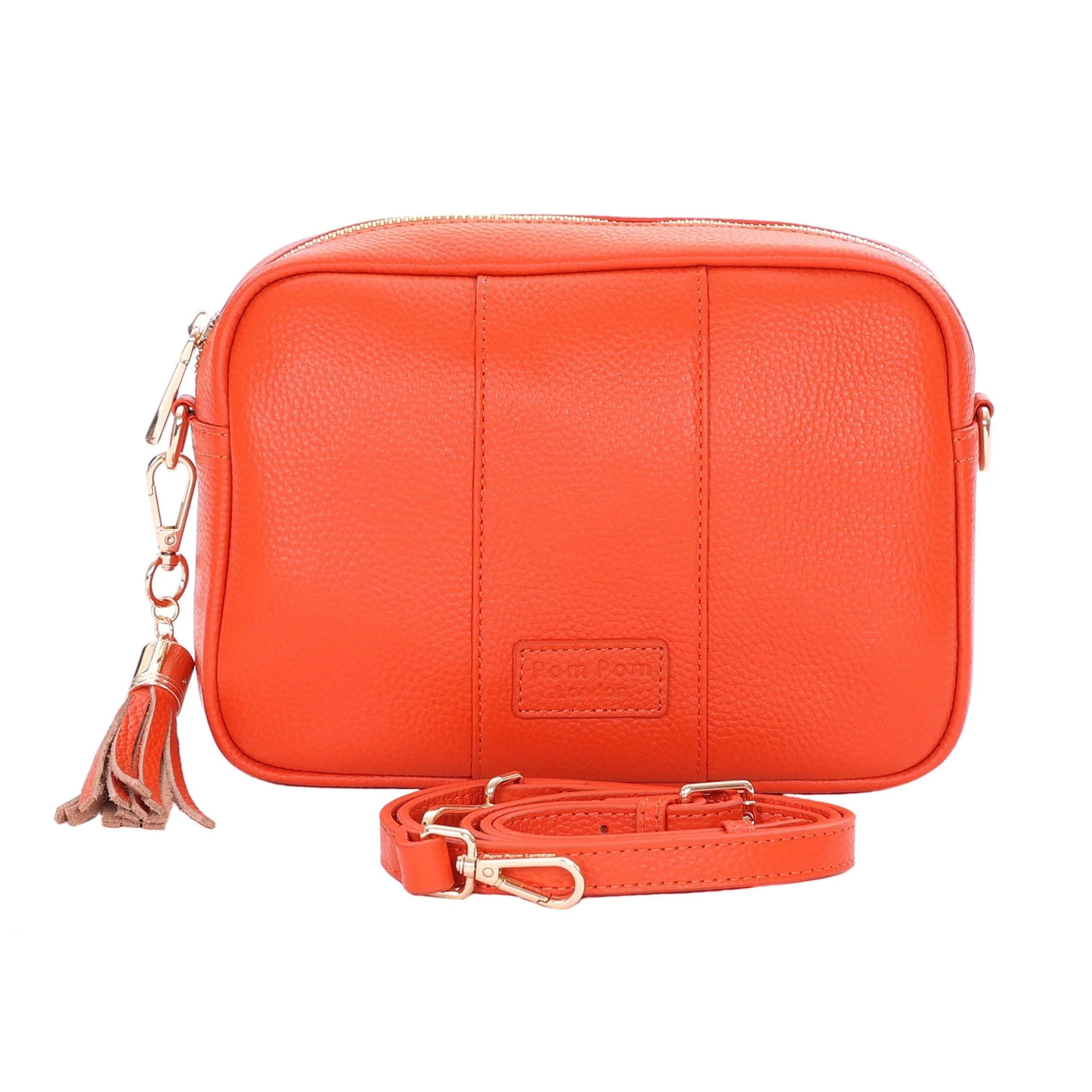 pom pom london city bag orange spice