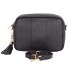 pom pom london city bag ostrich black