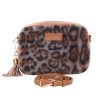 pom pom london city bag leopard print faux fur maple bundle