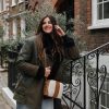 city faux fleece & leather bag maple