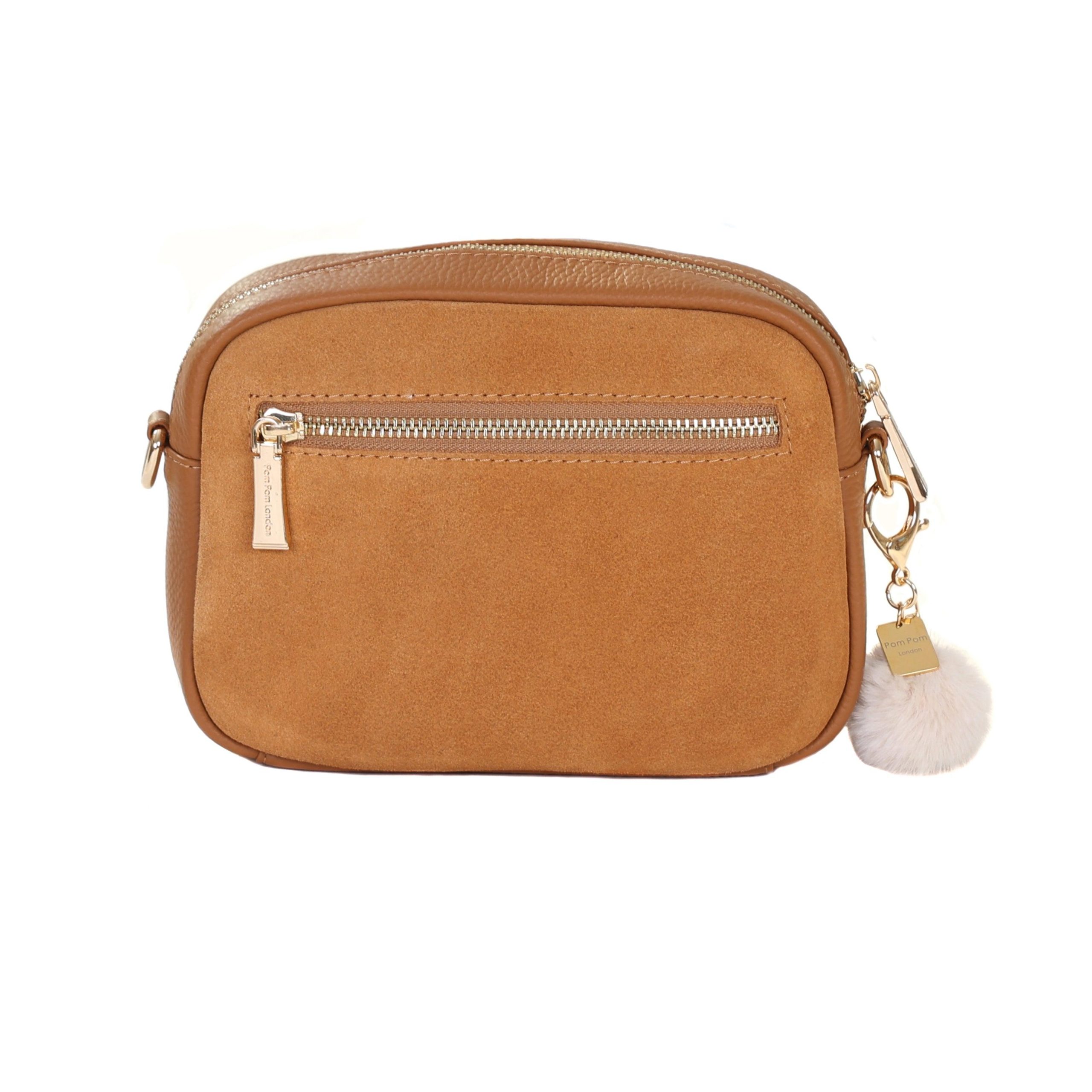 city suede & leather bag maple