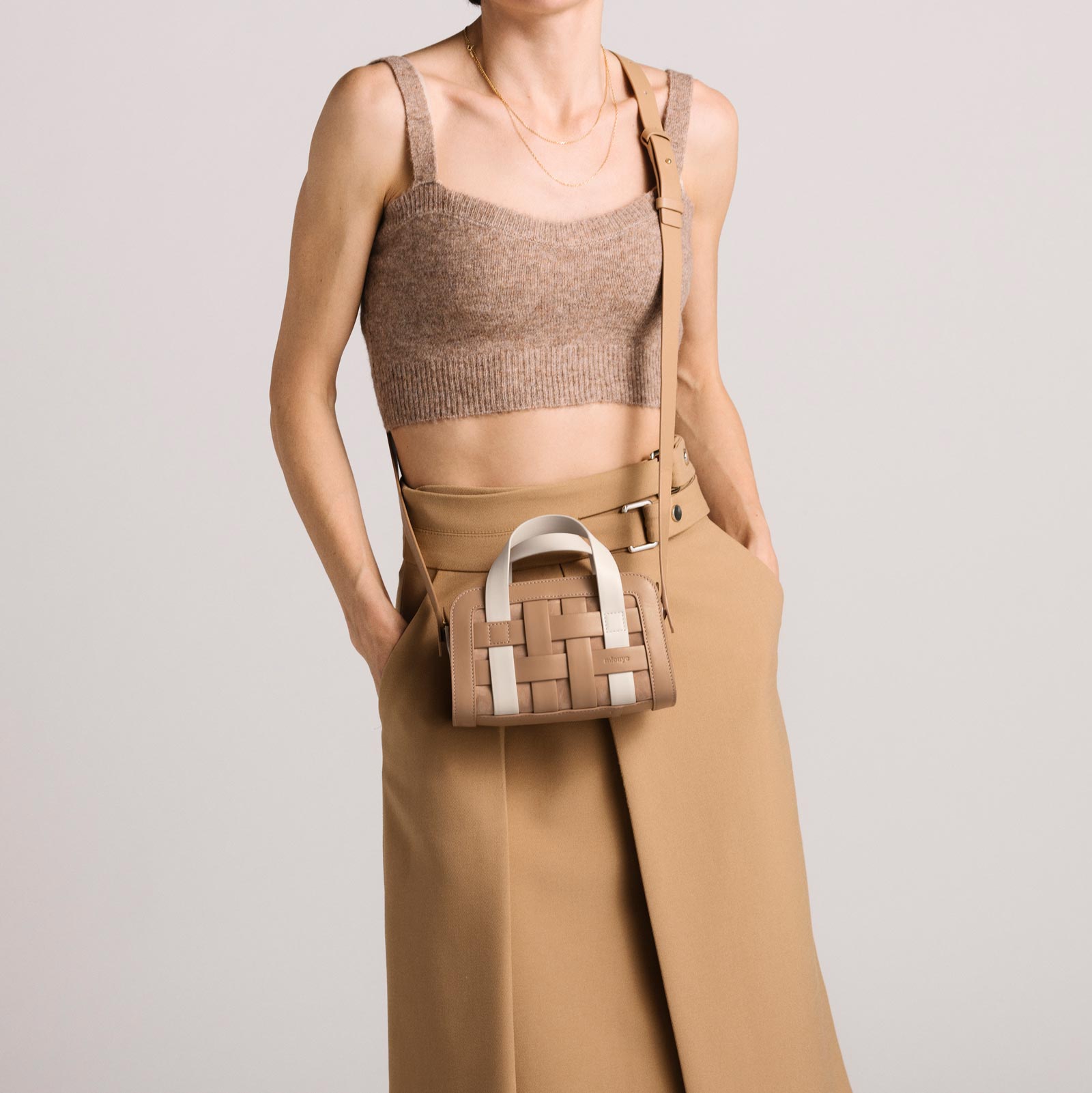 mini woven bag