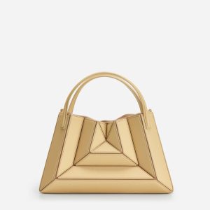 Sculptural Surrealist Tote Bag | Accordion-Structured Modern Handbag