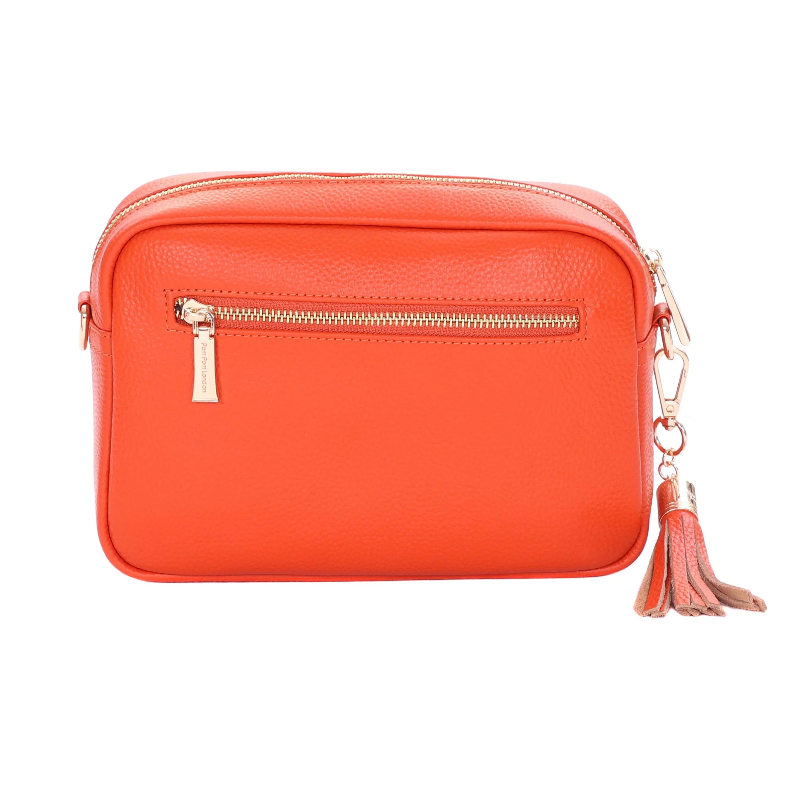 pom pom london city bag orange spice